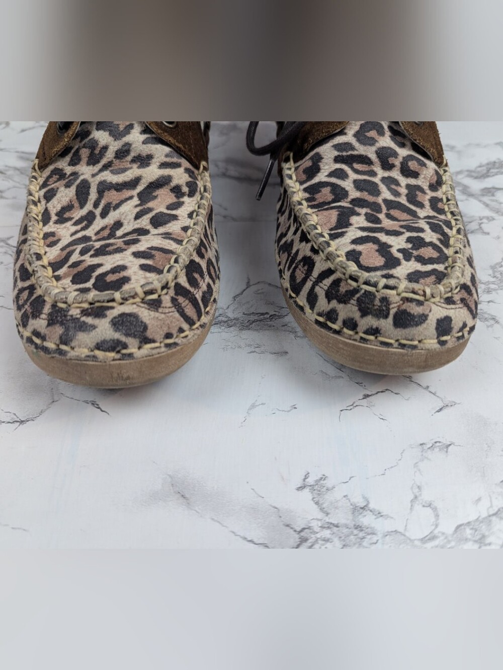 Cinch Women's Leopard Print Driving Moccasins Suede Loafers Size 8.5B CCW3016 - Picture 5 of 14